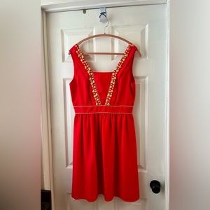 Coral Antonio Melani mid length dress